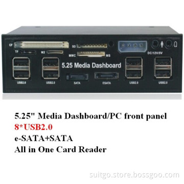 5.25 Inch USB2.0 Multi Front Panel Card Reader (SG-525A)